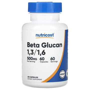 Nutricost, β-葡聚糖 1,3/1,6，500 毫克，60 粒膠囊