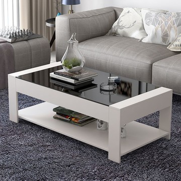 開發票 免運 創意現代茶幾鋼化玻璃茶幾多功能簡約經濟型客廳組裝家用客廳桌子 快速出貨