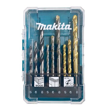 MAKITA 牧田 D-71962 直柄鑽頭綜合組 金屬鑽頭 9支/組 木工 金屬 石材 鑽頭 鑽尾 圓柄 麻花 配件