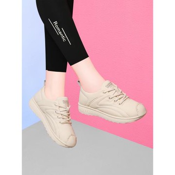 真皮休閑板鞋女防滑2025春秋季新款旅游鞋百搭軟底加絨媽媽運動鞋