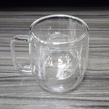 iBonjour玻璃雙層手把杯-300ml-2入