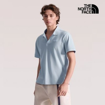 【The North Face 官方旗艦】北面男款灰色舒適短袖POLO衫｜8FZVFM2