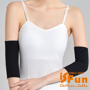 【iSFun】秋冬防寒 男女通用加厚保暖護肘護腕套/黑色 L