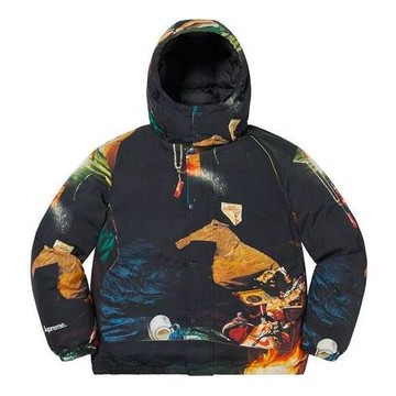 Supreme Firecracker Down Jacket 'Black Yellow'
