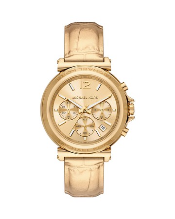 Michael Kors Maren Chronograph Leather Watch, 40mm