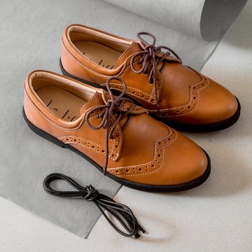 經典雕花德比鞋 _ 棕