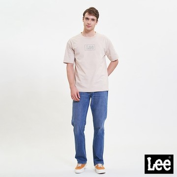 Lee 男款 743 中腰舒適直筒牛仔褲 中藍洗水