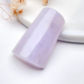 紫羅蘭翡翠無事牌吊飾 | 天然緬甸玉翡翠A貨 | 送禮