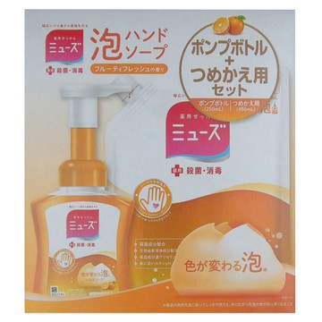 Muse 按壓式泡沫慕斯 450ml + 250ml 橙香  1組