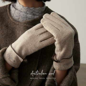 現貨+預購 羊毛手套觸控手套-保暖加絨加厚翻折女配件3色74jw18【獨家進口】【米蘭精品】