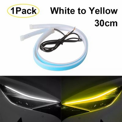 Led日中走行用ストリップライトフレキシブルledチューブストリップホワイト アイスブルー黄色に 車のヘッドライトターン信号光ストリップガイドランプ 通販 Lineポイント最大get Lineショッピング