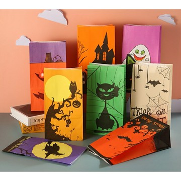 【嚴選&現貨】萬聖節紙袋 萬聖節 紙袋 糖果盒 萬聖節馬芬盒 萬聖節 禮盒 萬聖節包裝盒 萬聖節包裝袋  萬聖節紙袋
