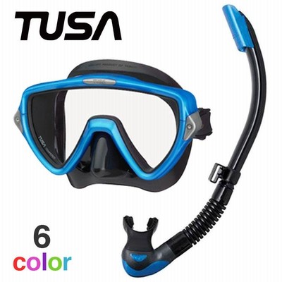 ダイビング マスク シュノーケル セット 軽器材 2点セット TUSA ツサ M19 visio uno ダイビングマスク【m19-sp170】