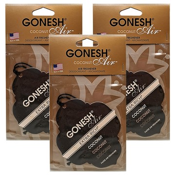 GONESH 精油香氛片 椰香 車用/居家香氛 持久清新 去除異味  3個