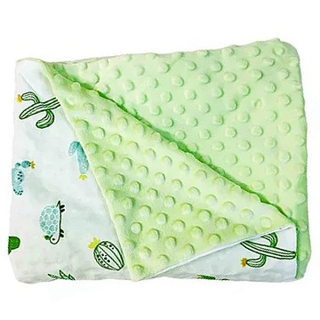Mang Mang 小鹿蔓蔓 寶貝觸覺安撫蓋毯 彌月禮盒  刺刺綠洲 綠色  120 x 75cm