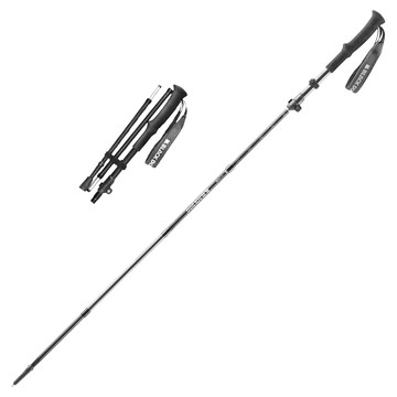 BLACK DOG 黑狗 黑曜 碳纖維折疊登山杖 CBD2450DS011  夜幕黑色  1支  37.5cm