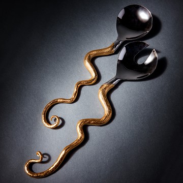 L'Objet Haas Twisted Horn Servers, Set of 2