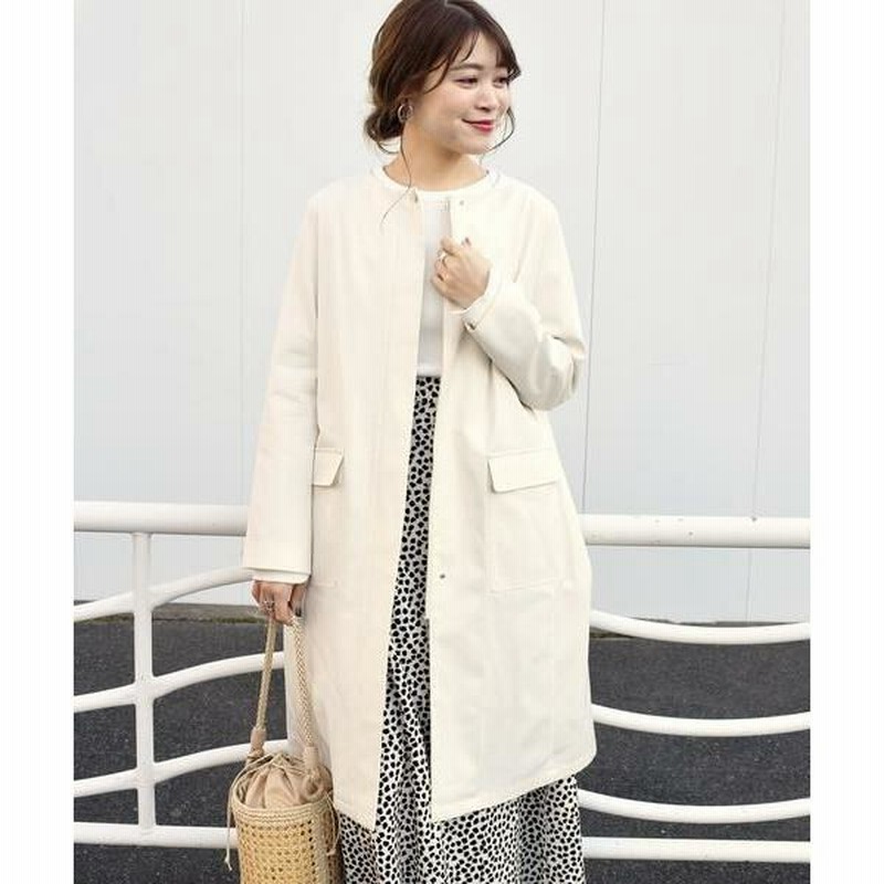 美品　ships コットンフードライナーコート SHIPS for women / シップスウィメン コットンフードライナー