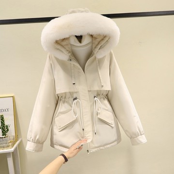 [米蘭精品] 羽絨棉外套夾棉夾克-保暖韓版小個子加絨加厚女外套7色m1ae4