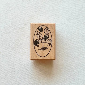 【冬日系列】在裙子上的草莓 機製印章