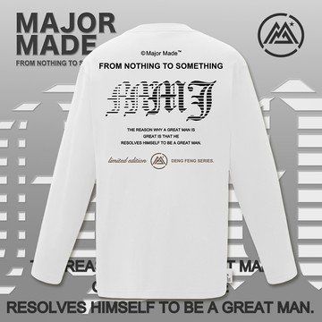 漸變線條歌德字MJ薄長TEE