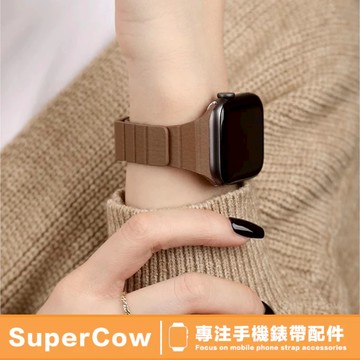 新品 智能皮質磁吸錶帶 適用於Apple watch S10 S9女款手表带6/5/4/SE44mm/45mm小蛮腰錶帶