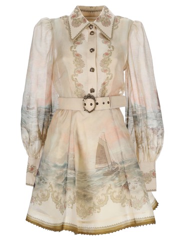 zimmermann mini dress "rebellion marine"