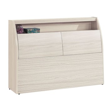 文創集 包格斯6尺雙人加大白梣木紋床頭箱-182x30x109cm免組