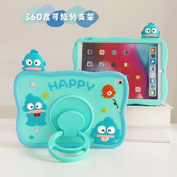 可愛卡通360旋轉iPad Air4保護套mini6平板殼pro11硅膠套2022新款iPad10十代10.2寸9防摔7適用蘋果air2軟殼5