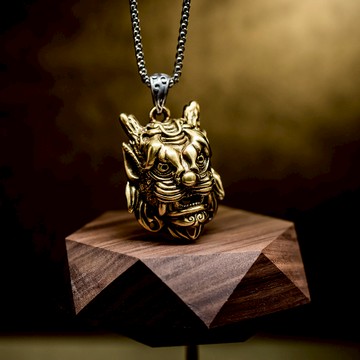 【JK銀飾】般若之面貔貅 / 黃銅【吊墜、項鍊】