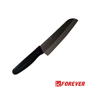 FOREVER奈米高精密陶磁系列-三德刀16cm(黑刃黑柄)
