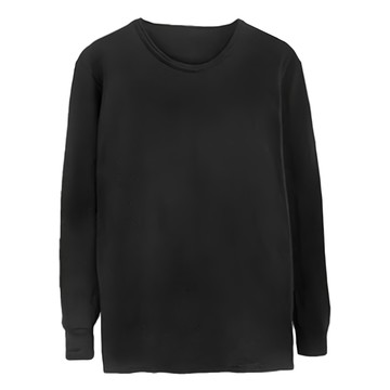 MI MI LEO 韓版圓領刷毛內著保暖衣 發熱衣 圓領 3件  L~XL  黑色