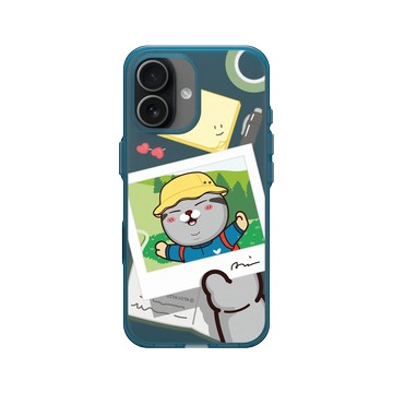 iPhone 17 Clear (相機按鈕) 夜幕藍 - VITA VITA．塔仔是隻貓 - 黑皮回憶拍立得