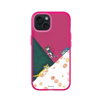 iPhone 15 Clear 粉漾桃 - 幾米 Jimmy Liao - 遺失了一隻貓日光浴