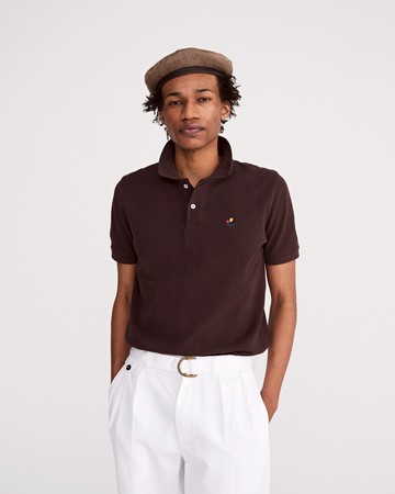 Noah Pique Polo Brown / S