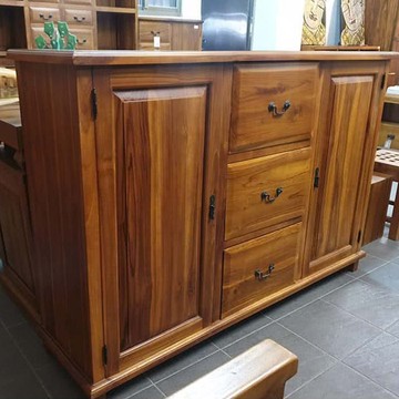 【吉迪市100%全柚木家具】RPBU009 柚木典雅造型收納櫃/腰櫃