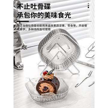 輕奢吐骨碟家用食品級餐桌垃圾渣盤碟高顏值吐骨頭小盤子小吃碟子