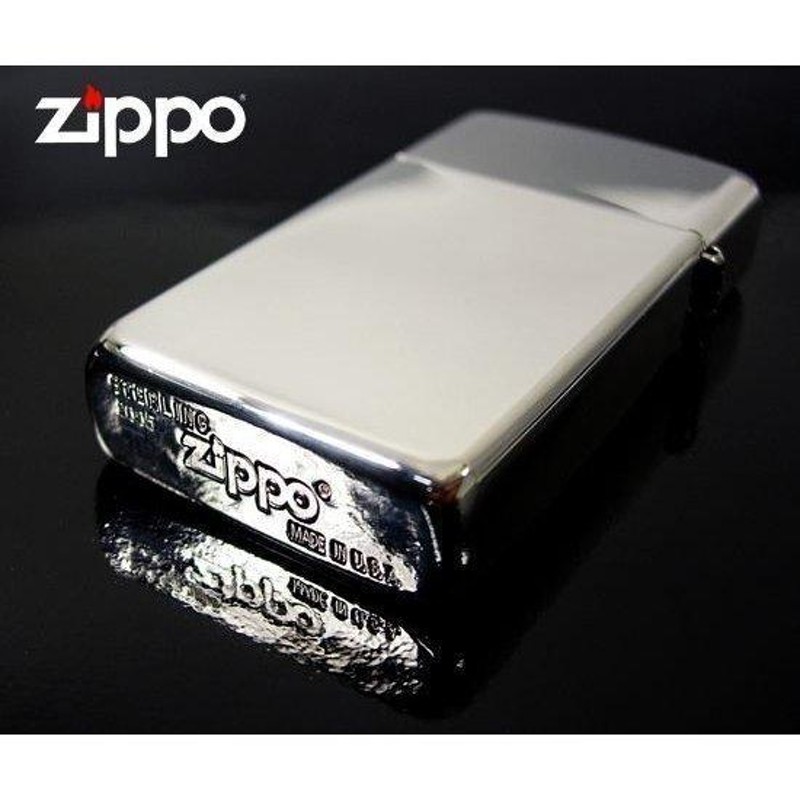 送料無料 ジッポー オイルライター スリム スターリングシルバー 925 Zippo #1500 | LINEショッピング