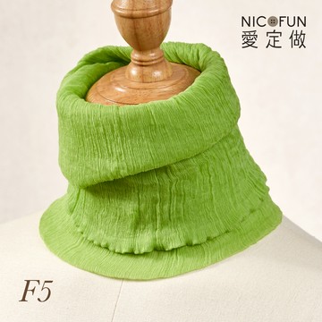 NicoFun 愛定做 海洋森林33 淺青蘋柳葉絲 百搭圍脖 圍巾 100%桑蠶絲 真絲(silk四季圍脖 圍巾 領巾)