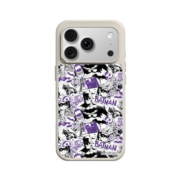 iPhone 18 Pro SolidX 貝殼灰 - Batman 蝙蝠俠 - 紫色塗鴉