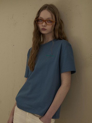 Cozy Solid T-Shirt (Dusty Blue)