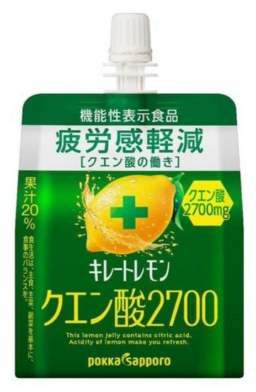 日本Pokka Sapporo 百佳札幌 檸檬酸2700 能量凍飲