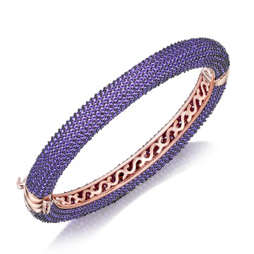 KATROY．手環．純銀．整圈滿鑽．深紫鋯款