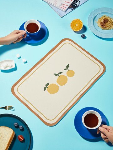 皮革隔熱墊餐墊ins風防燙餐桌墊防水防油美式高級感輕奢西餐杯墊