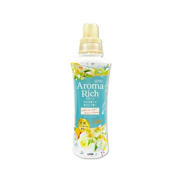 LION Aroma Rich長效除臭蓬鬆防褶皺衣物香氛柔軟精-橙花480ml/綠瓶