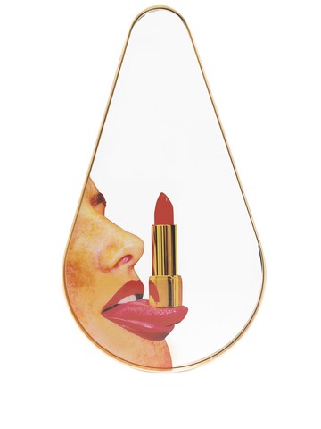 Seletti - x TOILETPAPER Pear Tongue mirror - unisex - glass/Brass - One Size - Gold