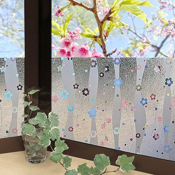 日本meiwa抗uv可變色節能靜電窗貼 (亮彩花瓣) - 46x200公分