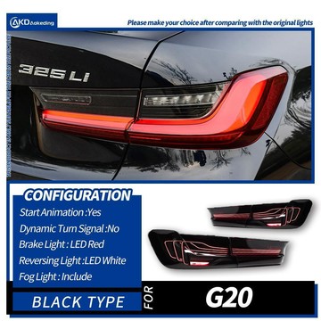 (質量保固）適用于19-22年BMW G20 G28尾燈汽車造型3系320I LED尾燈DRL信號燈
