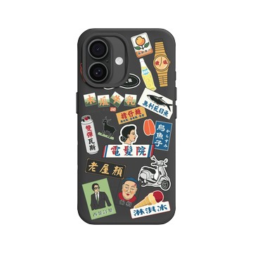 iPhone 16 SolidX 黑 - 老屋顏 Old House Face - 老招牌2