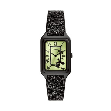 FOSSIL The Wizard Of Oz 綠野仙蹤限量聯名手錶 黑色織紋錶帶 26 MM LE1198
